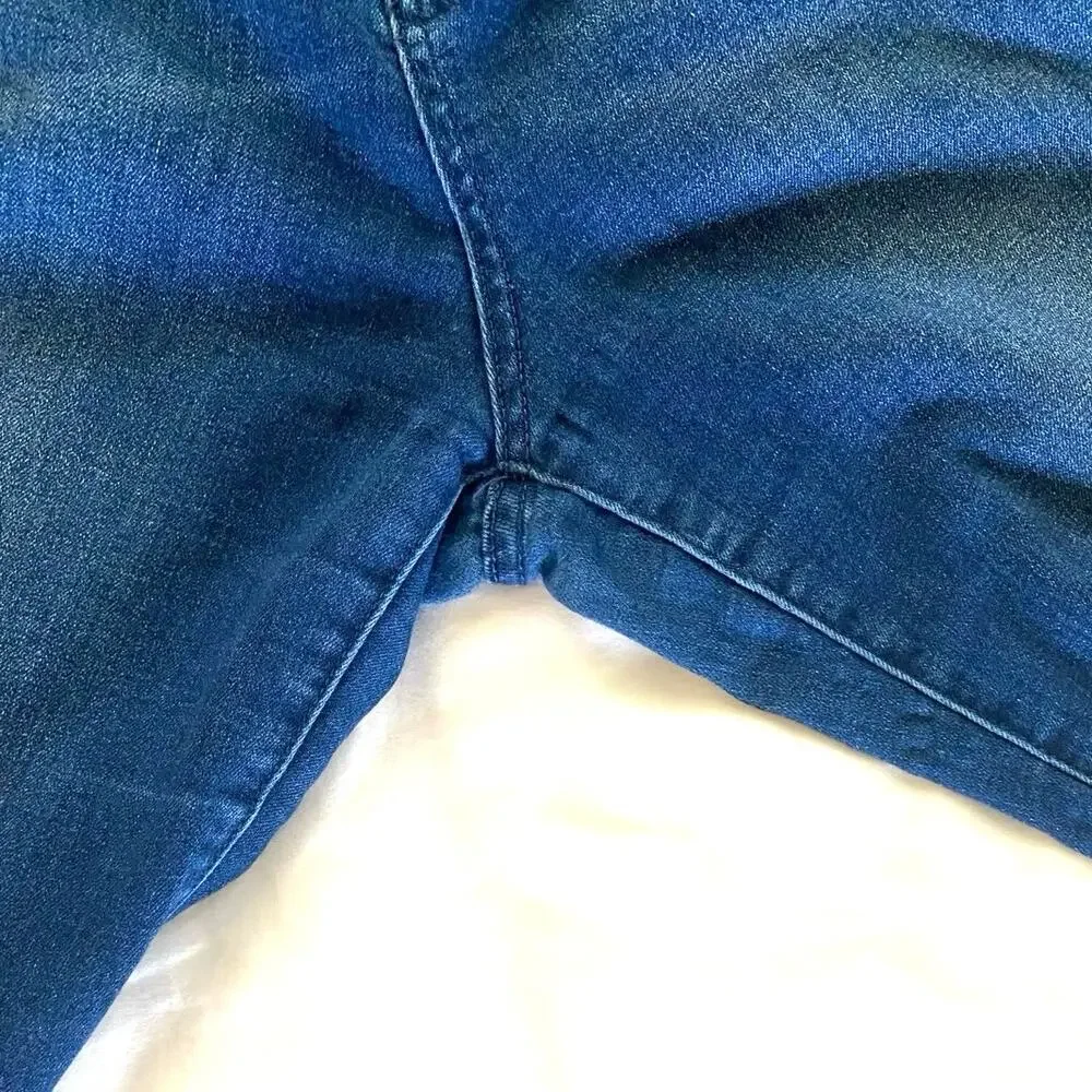 LUUKSE Wide Leg High Rise Jeans‎ Size 16 Darker Wash Denim w Rainbow Pocket Plus